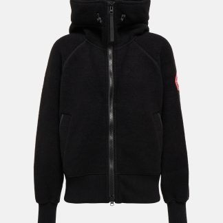 luxe replica Canada Goose Chilliwack fleece bomberjack in zwart