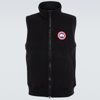 luxe replica Canada Goose Mersey fleece vest in zwart