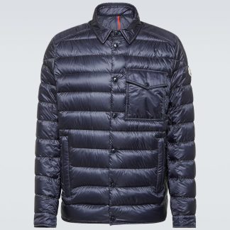 luxe replica Moncler Tenibres gewatteerd donsjack in blauw