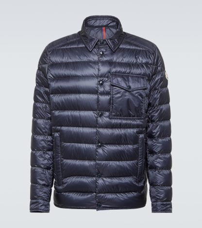 luxe replica Moncler Tenibres gewatteerd donsjack in blauw