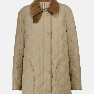 mode luxe Burberry Gewatteerd jack in beige