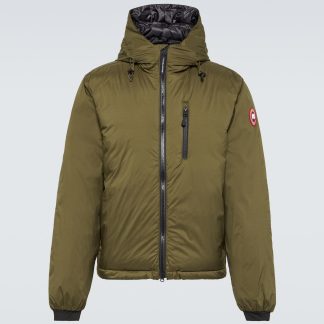 mode luxe Canada Goose Lodge donsjack Hoody in groen