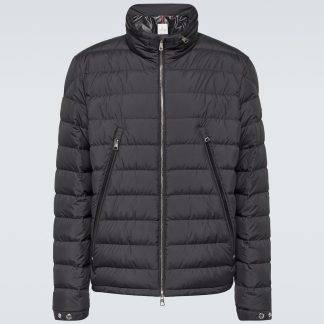 mode luxe Moncler Alfit gewatteerd donsjack in zwart