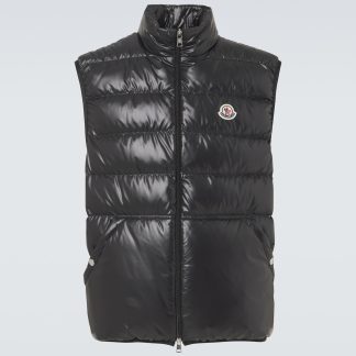 mode luxe Moncler Aube donsvest in zwart