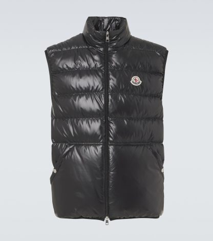 mode luxe Moncler Aube donsvest in zwart