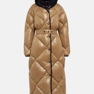 mode luxe Moncler Cotonniere gewatteerde donsjas in beige