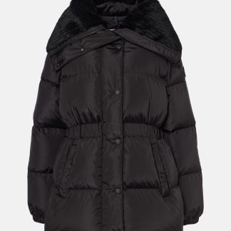 mode luxe Moncler Gewatteerd donsjack Brasseurs in zwart