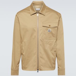 mode luxe Moncler Katoenen blousonjas in bruin