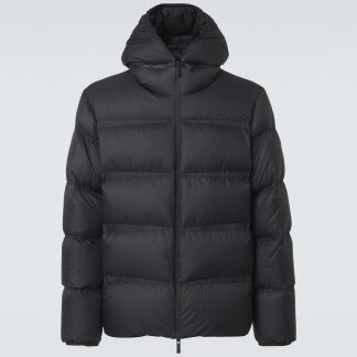 mode luxe Moncler Masac gewatteerd donsjack in zwart