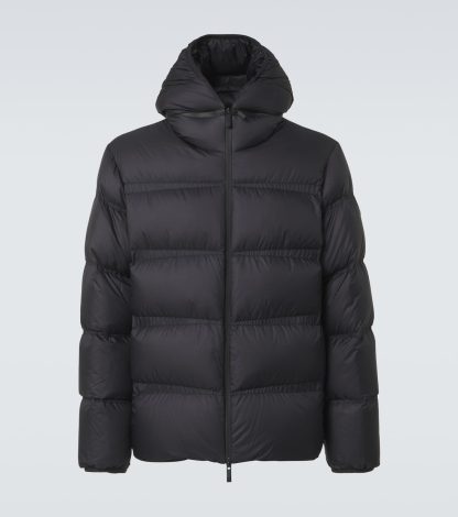 mode luxe Moncler Masac gewatteerd donsjack in zwart