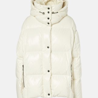 mode luxe Moncler Parana gewatteerd donsjack in wit