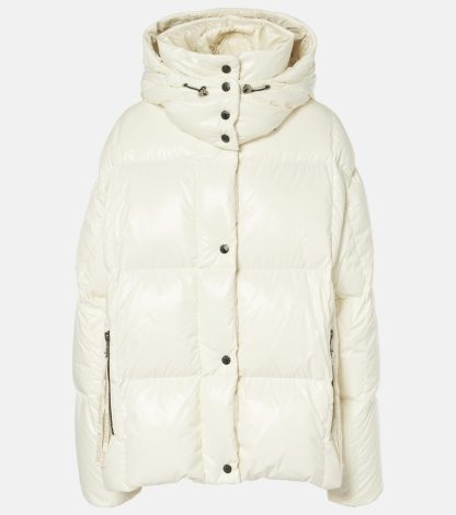 mode luxe Moncler Parana gewatteerd donsjack in wit