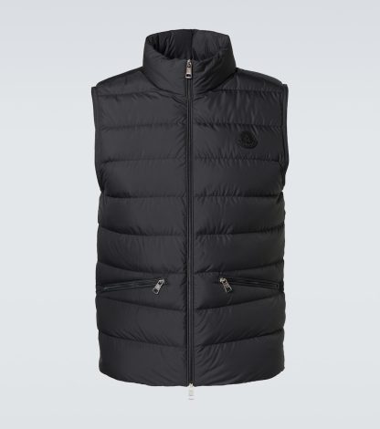 mode luxe Moncler Treompan donsvest in zwart