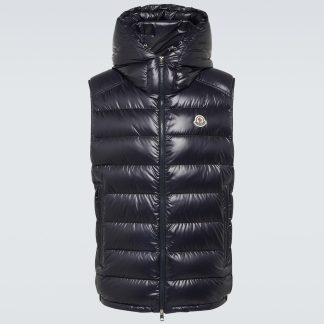 modeontwerper Moncler Barant donsvest in blauw