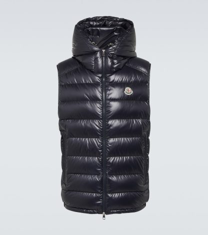 modeontwerper Moncler Barant donsvest in blauw