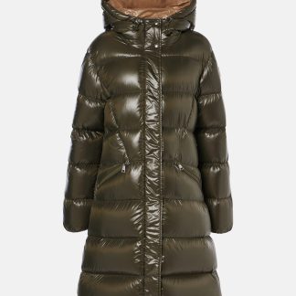 modeontwerper Moncler Bellevue donsjas in groen