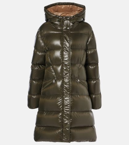 modeontwerper Moncler Bellevue donsjas in groen