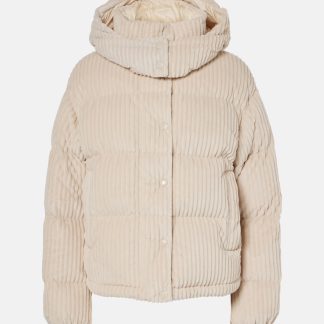 modeontwerper Moncler Daos corduroy donsjack in wit