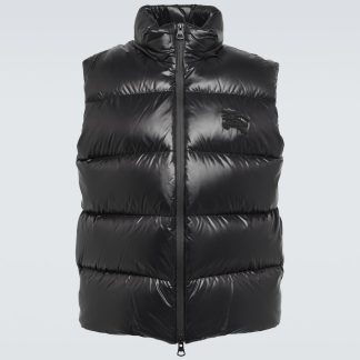 nep luxe Burberry Gewatteerd vest in zwart