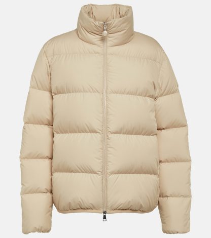 nep luxe Moncler Abbadia donsjack in beige