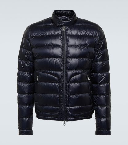 nep luxe Moncler Acorus donsjack in blauw