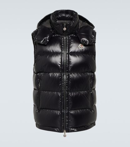 nep luxe Moncler Donsvest in zwart