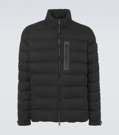 nep luxe Moncler Lauriolle donsjack in zwart