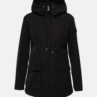 nep luxe Moncler Leandro parka in zwart