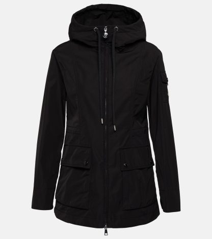 nep luxe Moncler Leandro parka in zwart