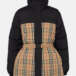 replica ontwerper Burberry Burberry Check omkeerbaar donsjack in veelkleurig