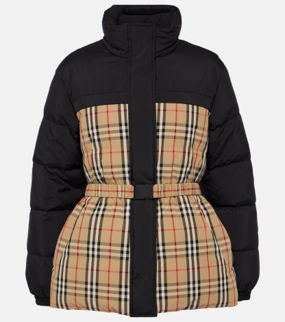 replica ontwerper Burberry Burberry Check omkeerbaar donsjack in veelkleurig