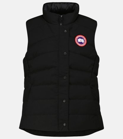 replica ontwerper Canada Goose Freestyle donsvest in zwart