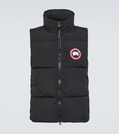 replica ontwerper Canada Goose Lawrence gewatteerd puffervest in zwart