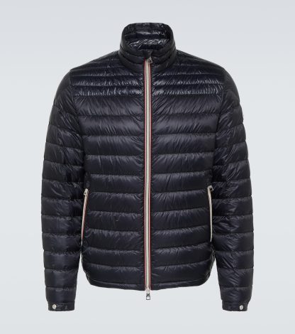 replica ontwerper Moncler Daniel gewatteerd donsjack in blauw