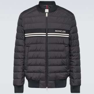 replica ontwerper Moncler Mounier gewatteerd donsjack in zwart